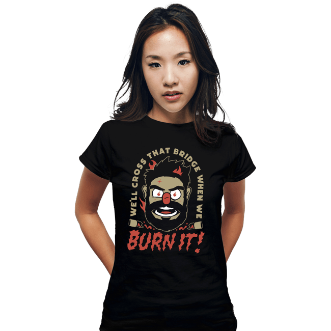 Secret_Shirts Fitted Shirts, Woman / Small / Black Burn-it Billy