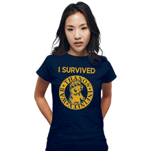 Load image into Gallery viewer, Shirts Fitted Shirts, Woman / Small / Navy Infinity War Survivor
