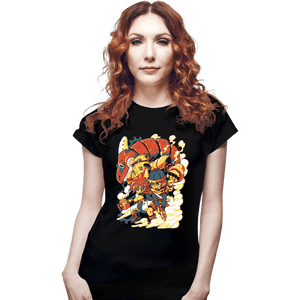 Daily_Deal_Shirts Fitted Shirts, Woman / Small / Black Chrono Heroes