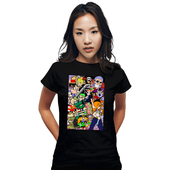 Daily_Deal_Shirts Fitted Shirts, Woman / Small / Black Luffy VS The New World
