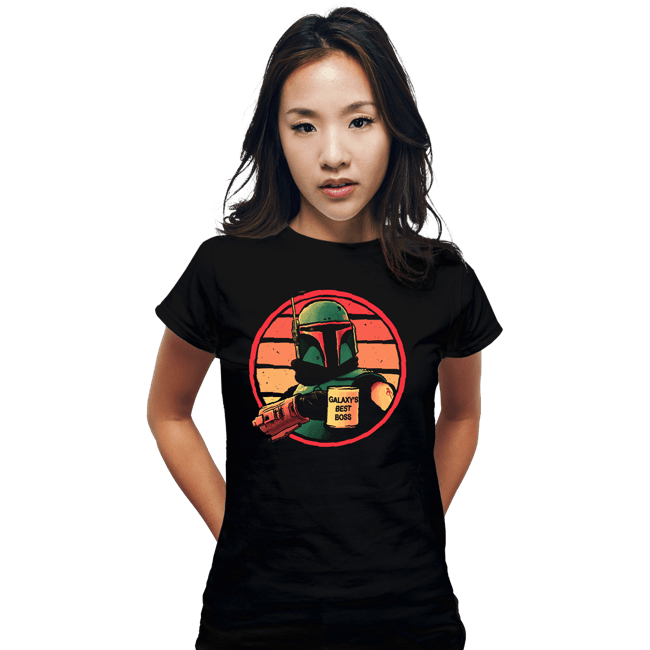 Daily_Deal_Shirts Fitted Shirts, Woman / Small / Black Galaxy's Best Boss