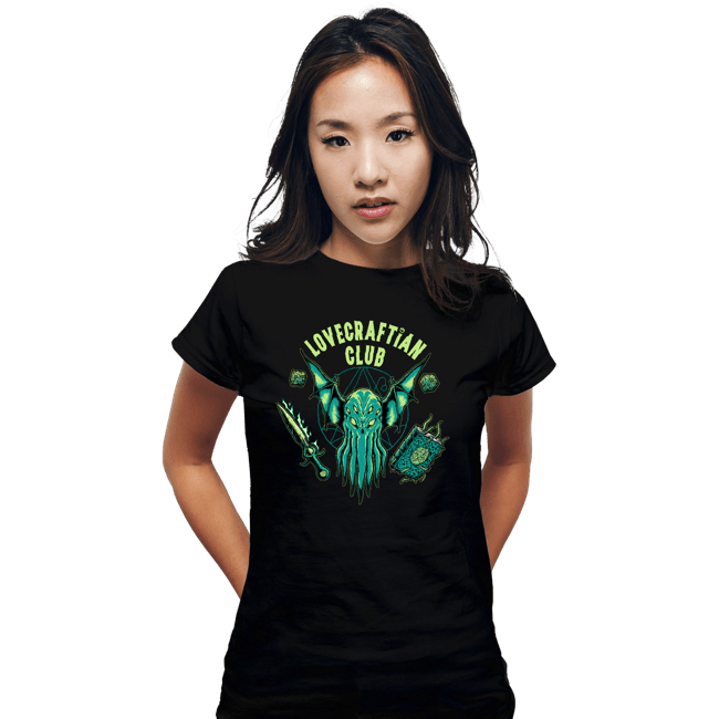 Secret_Shirts Fitted Shirts, Woman / Small / Black Lovecraftian Club