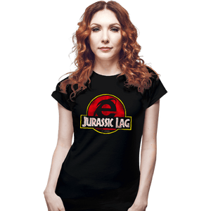 Daily_Deal_Shirts Fitted Shirts, Woman / Small / Black Jurassic Lag