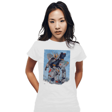 Load image into Gallery viewer, Secret_Shirts Fitted Shirts, Woman / Small / White Nu Gundam Watercolor
