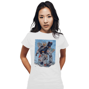 Secret_Shirts Fitted Shirts, Woman / Small / White Nu Gundam Watercolor