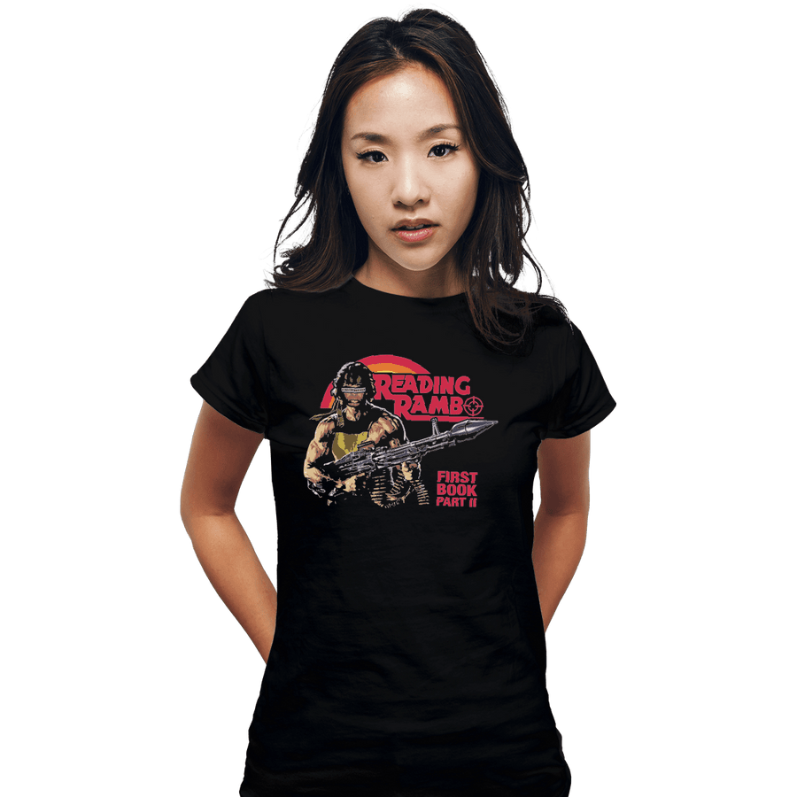 Shirts Fitted Shirts, Woman / Small / Black Reading Rambo