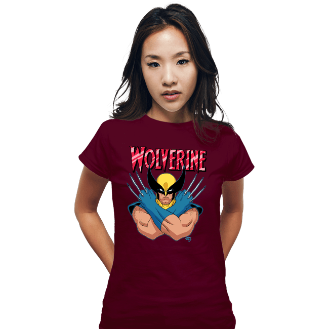Daily_Deal_Shirts Fitted Shirts, Woman / Small / Maroon Wolverine 97