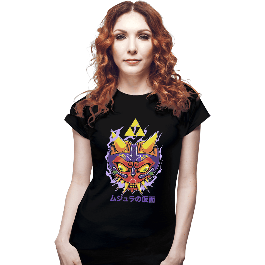 Shirts Fitted Shirts, Woman / Small / Black Majora's Oni Mask