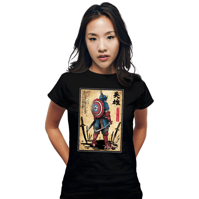 Daily_Deal_Shirts Fitted Shirts, Woman / Small / Black Captain Samurai