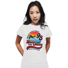 Load image into Gallery viewer, Shirts Fitted Shirts, Woman / Small / White Retro Let&#39;s Jam
