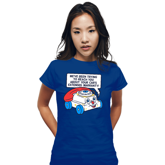 Daily_Deal_Shirts Fitted Shirts, Woman / Small / Royal Blue Ring Ring