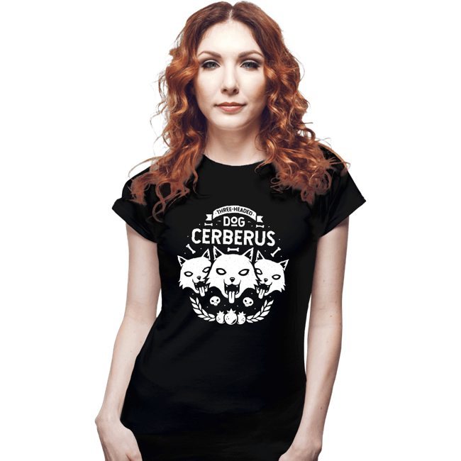 Shirts Fitted Shirts, Woman / Small / Black Three-headed Dog