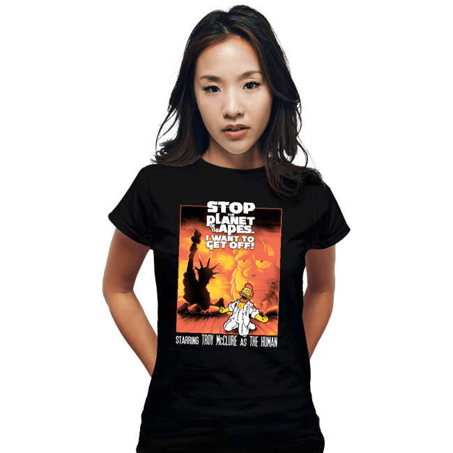 Secret_Shirts Fitted Shirts, Woman / Small / Black Stop The Planet