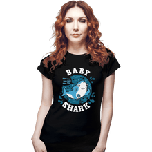 Load image into Gallery viewer, Shirts Fitted Shirts, Woman / Small / Black Cute Baby Shark
