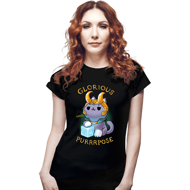Shirts Fitted Shirts, Woman / Small / Black Mischief Cat