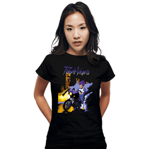 Shirts Fitted Shirts, Woman / Small / Black Purple Vegeta