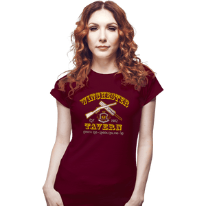 Secret_Shirts Fitted Shirts, Woman / Small / Maroon Winchester Tavern Crest