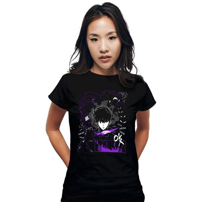Daily_Deal_Shirts Fitted Shirts, Woman / Small / Black Shadow Monarch