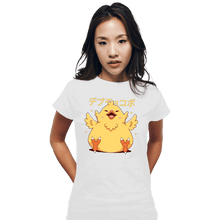 Load image into Gallery viewer, Shirts Fitted Shirts, Woman / Small / White Fat Chocobo
