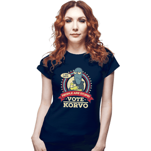 Shirts Fitted Shirts, Woman / Small / Navy Vote Korvo