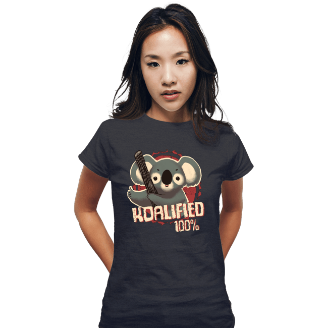 Shirts Fitted Shirts, Woman / Small / Dark Heather 100% Koalified
