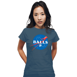 Secret_Shirts Fitted Shirts, Woman / Small / Indigo Blue Balls