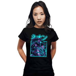 Daily_Deal_Shirts Fitted Shirts, Woman / Small / Black Mortal Neon