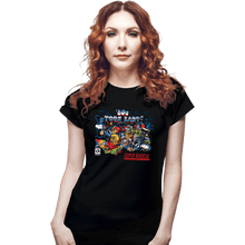 Load image into Gallery viewer, Daily_Deal_Shirts Fitted Shirts, Woman / Small / Black 80s Toon Kart
