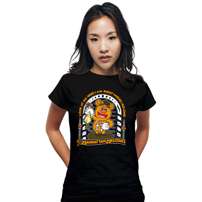 Shirts Fitted Shirts, Woman / Small / Black Fozzie Melodies