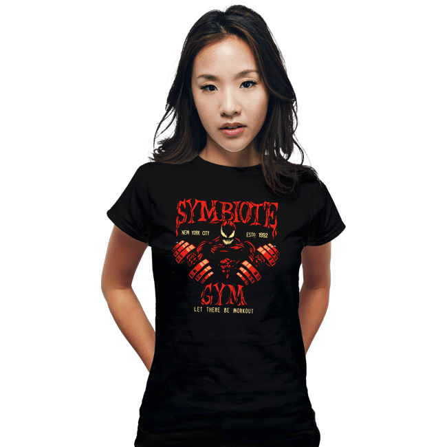 Daily_Deal_Shirts Fitted Shirts, Woman / Small / Black Symbiote Gym