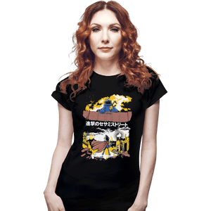 Secret_Shirts Fitted Shirts, Woman / Small / Black Attack On Sesame Street