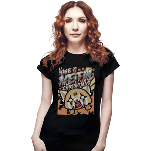 Shirts Fitted Shirts, Woman / Small / Black Have A Metal Christmas