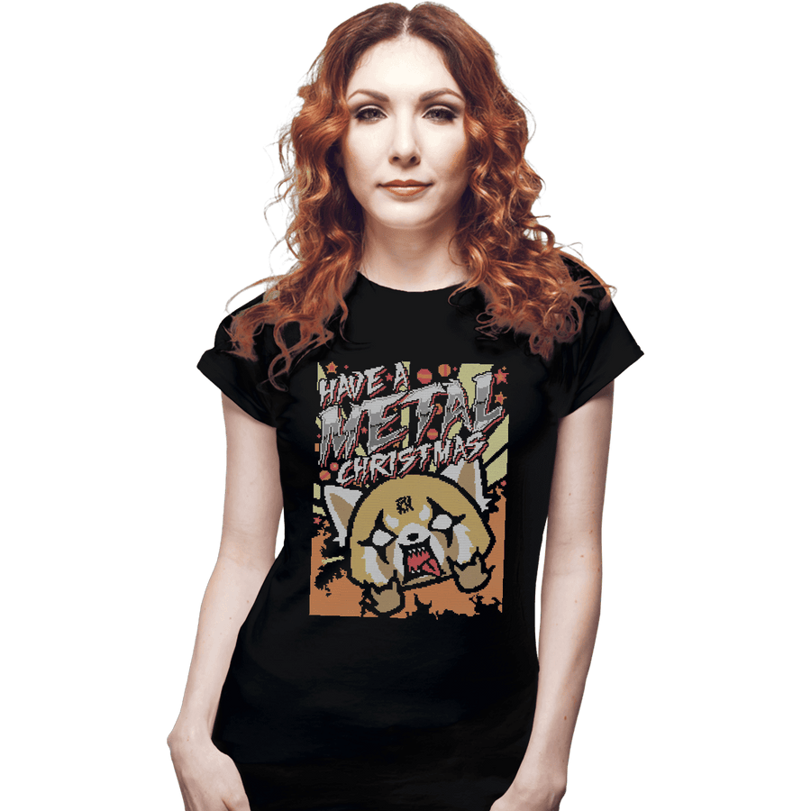 Shirts Fitted Shirts, Woman / Small / Black Have A Metal Christmas