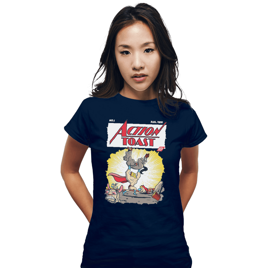 Shirts Fitted Shirts, Woman / Small / Navy Action Toast