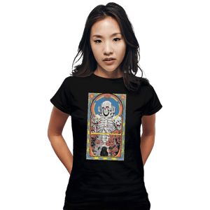 Shirts Fitted Shirts, Woman / Small / Black Skull Knight