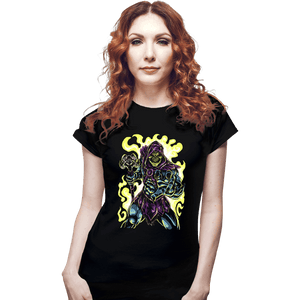 Daily_Deal_Shirts Fitted Shirts, Woman / Small / Black Skull King of Eternia