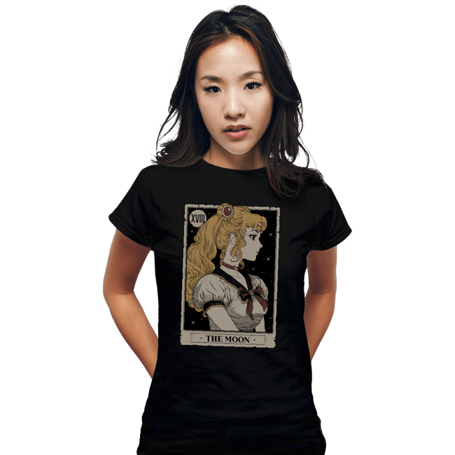 Secret_Shirts Fitted Shirts, Woman / Small / Black Moon Tarot