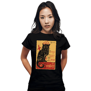 Shirts Fitted Shirts, Woman / Small / Black Chat Zombi