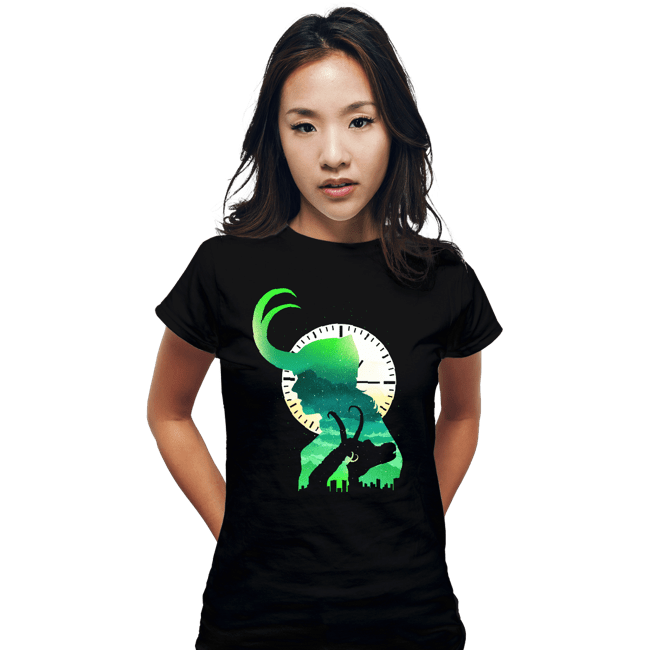 Shirts Fitted Shirts, Woman / Small / Black Loki Sunset