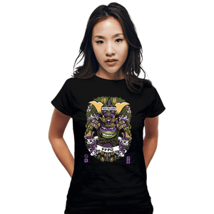 Daily_Deal_Shirts Fitted Shirts, Woman / Small / Black Samurai Donnie