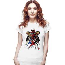 Load image into Gallery viewer, Shirts Fitted Shirts, Woman / Small / White Power Rangers Sumi-e

