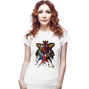 Shirts Fitted Shirts, Woman / Small / White Power Rangers Sumi-e