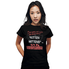 Load image into Gallery viewer, Secret_Shirts Fitted Shirts, Woman / Small / Black Kitten Mittens
