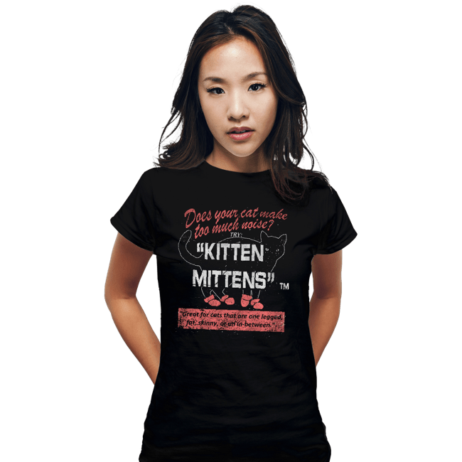 Secret_Shirts Fitted Shirts, Woman / Small / Black Kitten Mittens