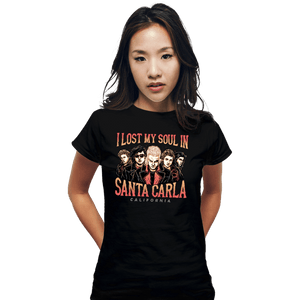 Daily_Deal_Shirts Fitted Shirts, Woman / Small / Black Santa Carla California