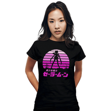 Load image into Gallery viewer, Shirts Fitted Shirts, Woman / Small / Black Sailor Moon Sun Set
