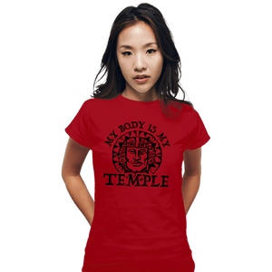 Secret_Shirts Fitted Shirts, Woman / Small / Red Hidden Temple Body