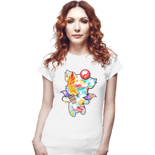Load image into Gallery viewer, Shirts Fitted Shirts, Woman / Small / White Magical Silhouettes - Moogle
