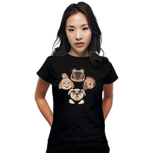 Load image into Gallery viewer, Shirts Fitted Shirts, Woman / Small / Black Animal Queen
