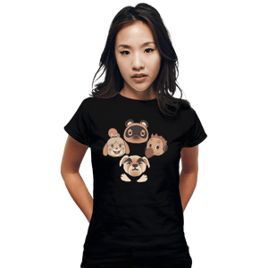 Shirts Fitted Shirts, Woman / Small / Black Animal Queen